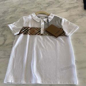 Boys Burberry White Shirt size 10Y